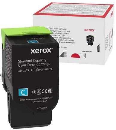 Xerox 006R04357 OEM Toner Cartridge, 2K Pages, Cyan