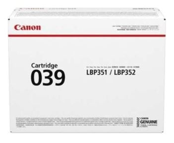Canon 0287C001AA 039 Toner Cartridge, 11K Pages, Black