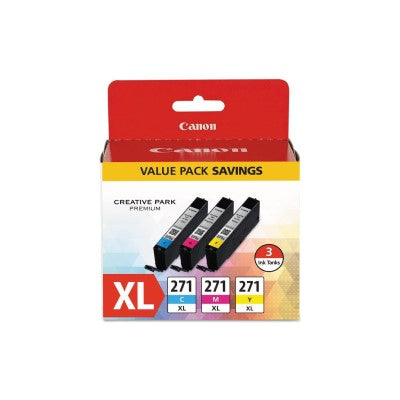 Canon 0337C005 CLI-271XL OEM HY Ink Set, C/M/Y