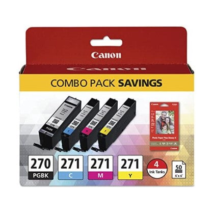 Canon 0373C005 PGI-270 / CLI-271 OEM Ink Set, B/C/M/Y