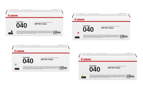 Canon 0460C001 CRG 040 OEM Toner Set, B/C/M/Y