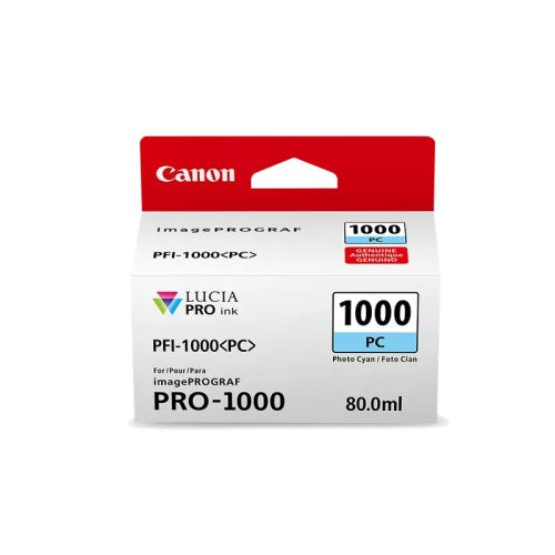Canon PFI-1000 0550C002 OEM Ink Tank, 80ml, Photo Cyan