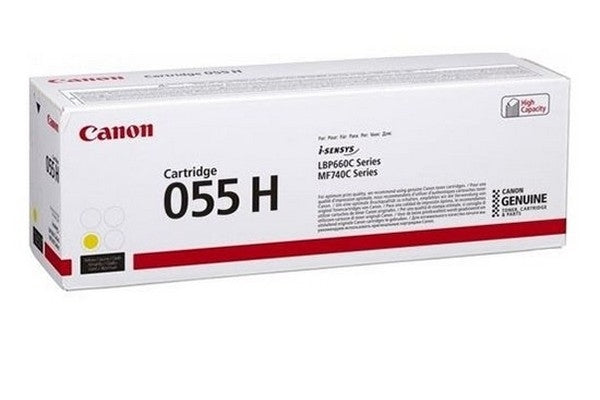 Canon 3017C001AA CRG 055H High Yield Toner Cartridge, 5900 Pages, Yellow