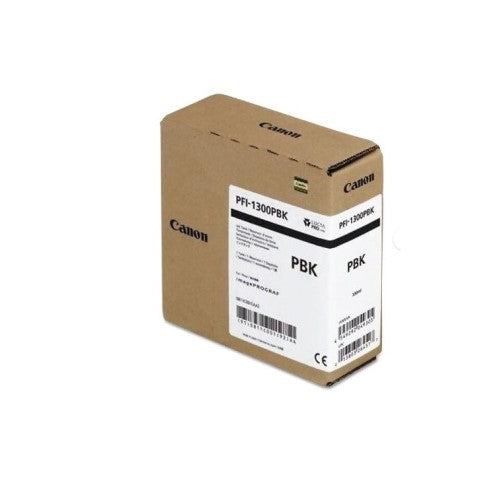 Canon 0811C001 PFI-1300PBK OEM Ink Tank, 330ml Pages, Photo Black