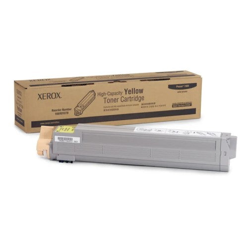 Xerox 106R01079 OEM HY Toner Cartridge, 18K Pages, Yellow