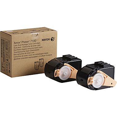 Xerox 106R02602 OEM HY Toner Dual Pack, 2 x 9K Pages, Cyan