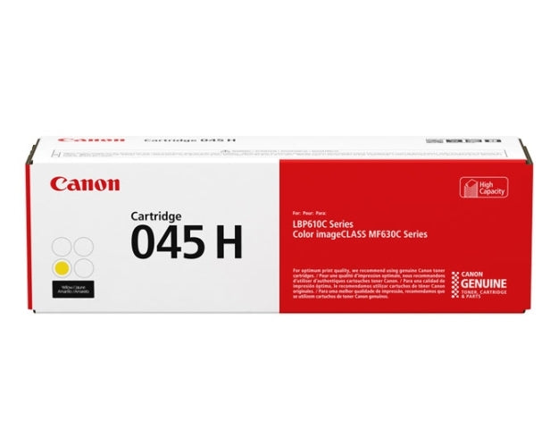 Canon 1243C001 CRG 045H OEM HY Toner Cartridge, 2.2K Pages, Yellow