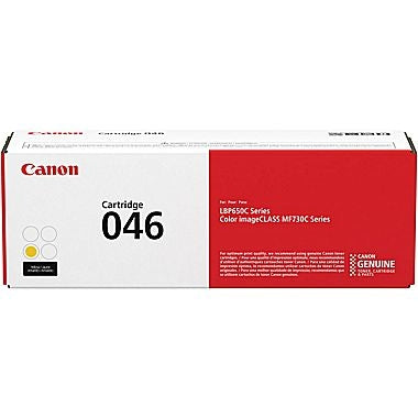 Canon 1247C001 CRG 046 OEM Toner Cartridge, 2.3K Pages, Yellow
