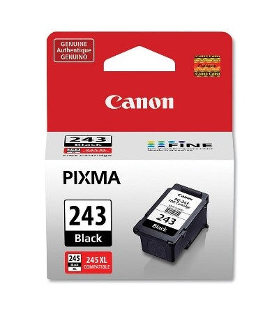 Canon 1287C001 PG243 OEM Ink Cartridge, 180 Pages, Pigment Black