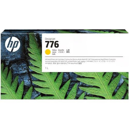 HP 776 1XB08A OEM Ink Cartridge, 1 L, Yellow
