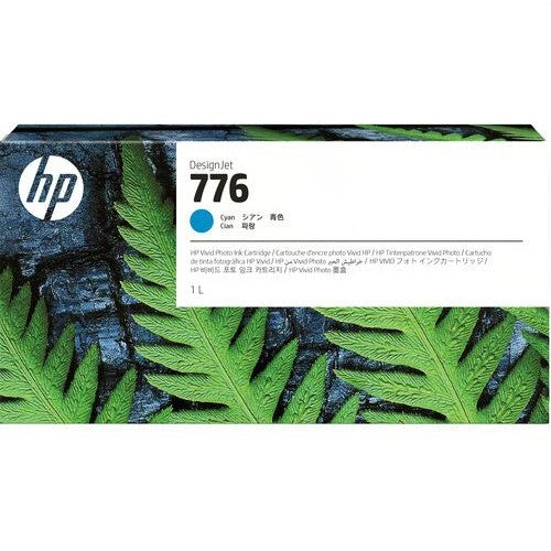 HP 776 1XB09A OEM Ink Cartridge, 1 L, Cyan