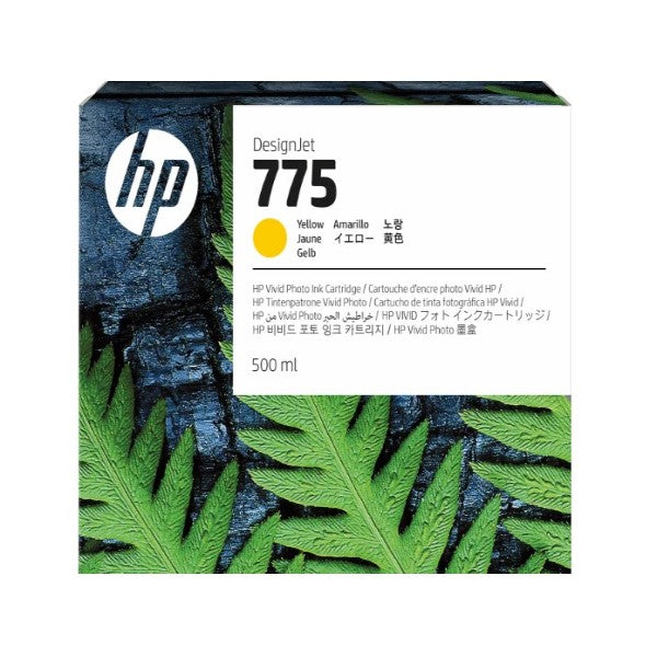 HP 775 1XB19A OEM Ink Cartridge, 500ml Pages, Yellow