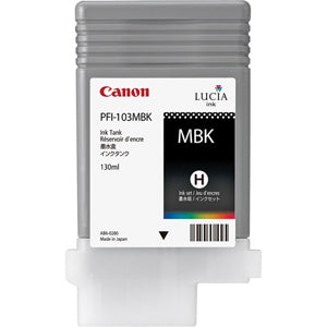 Canon PFI-103MBK 2211B001 OEM Ink Cartridge, 130 mL, Matte Black