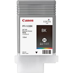Canon PFI-103BK 2212B001 OEM Ink Cartridge, 130 mL, Black