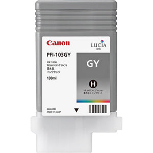 Canon PFI-103GY 2213B001 OEM Ink Cartridge, 130 mL, Gray