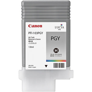 Canon PFI-103PGY 2214B001 OEM Ink Cartridge, 130 mL, Photo Gray