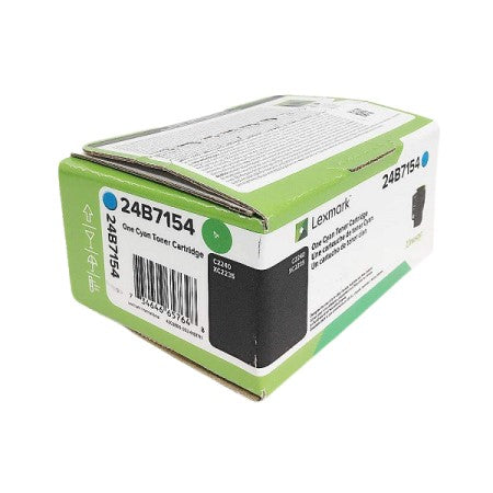 Lexmark 24B7154 OEM Toner Cartridge, 6K Pages, Cyan