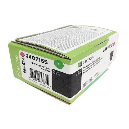 Lexmark 24B7155 OEM Toner Cartridge, 6K Pages, Magenta