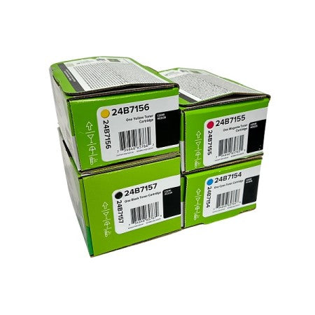 Lexmark 24B7157 OEM Toner Set, B/C/M/Y