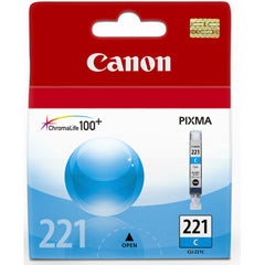 Canon 2947B001 CLI-221 OEM Ink Cartridge, Cyan