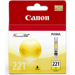 Canon 2949B001 CLI-221 OEM Ink Cartridge, Yellow