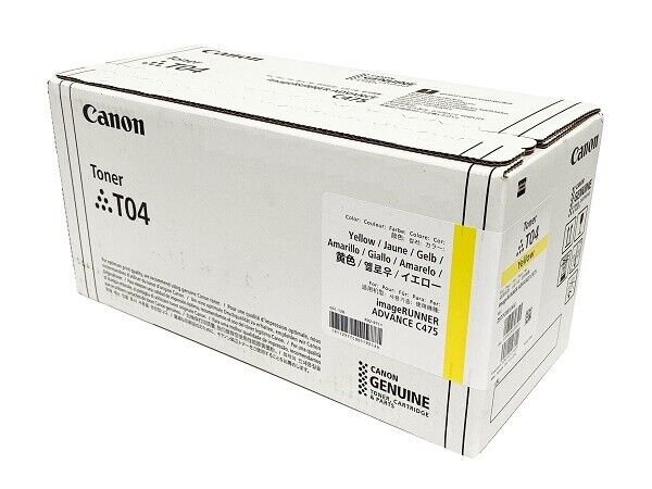 Canon 2977C001 T04 OEM Laser Toner Cartridge, 27.5k Pages, Yellow