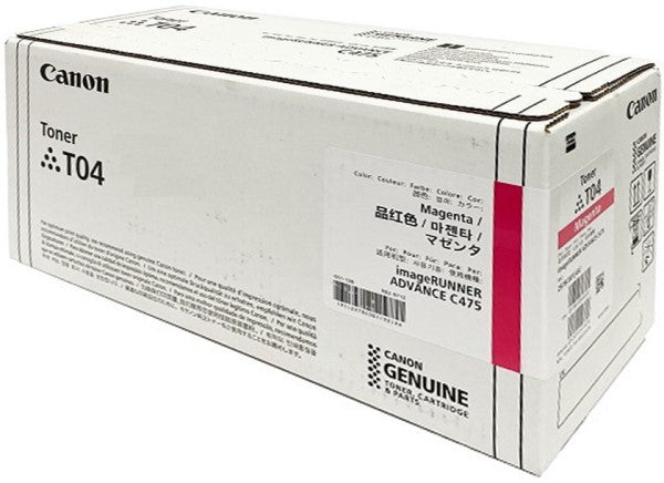 Canon 2978C001 T04 OEM Laser Toner Cartridge, 27.5K Pages, Magenta