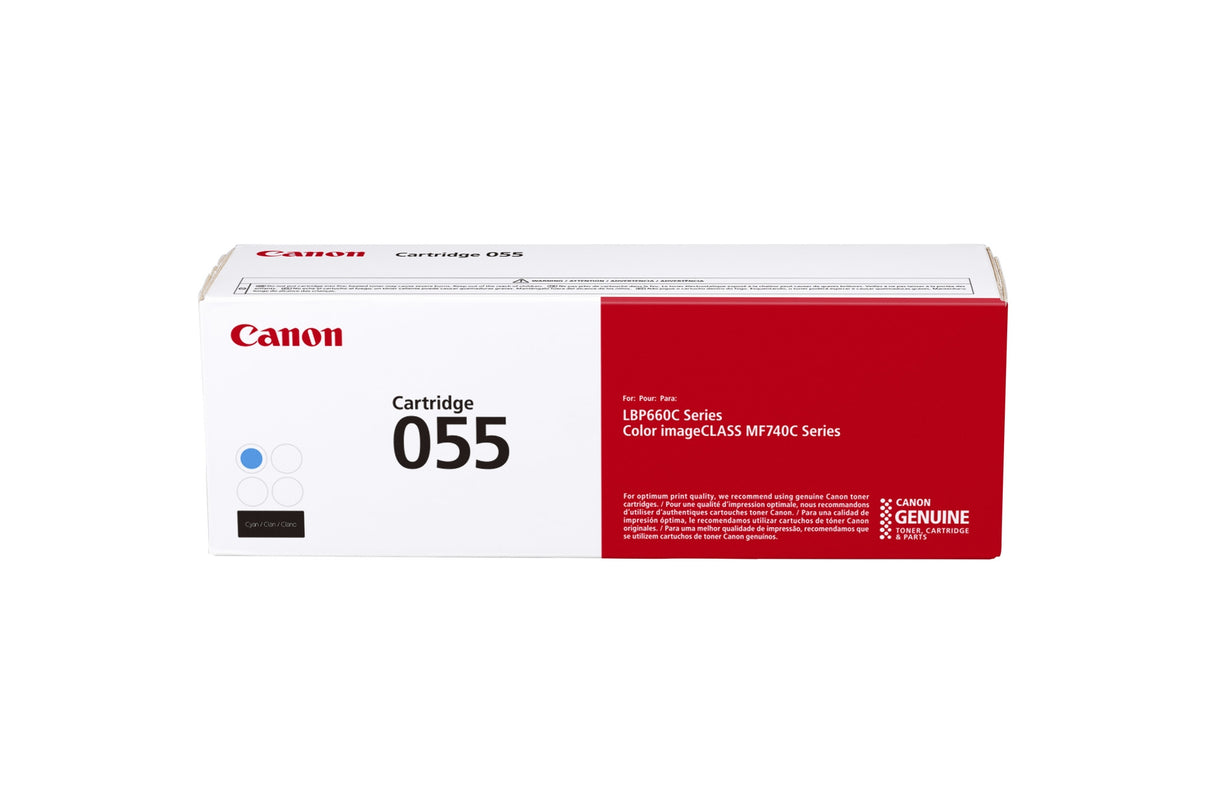Canon 3015C001AA CRG 055 Toner Cartridge, 2.1K Pages, Cyan
