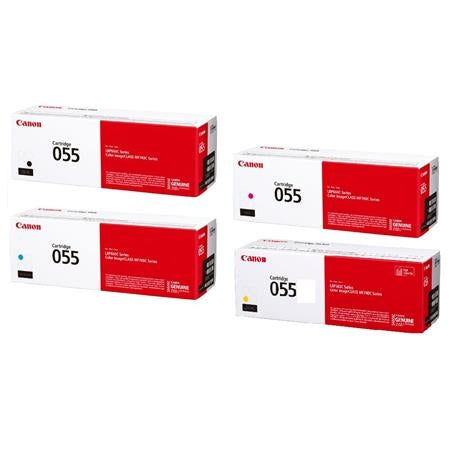 Canon CRG 055 OEM Toner Set, B/C/M/Y