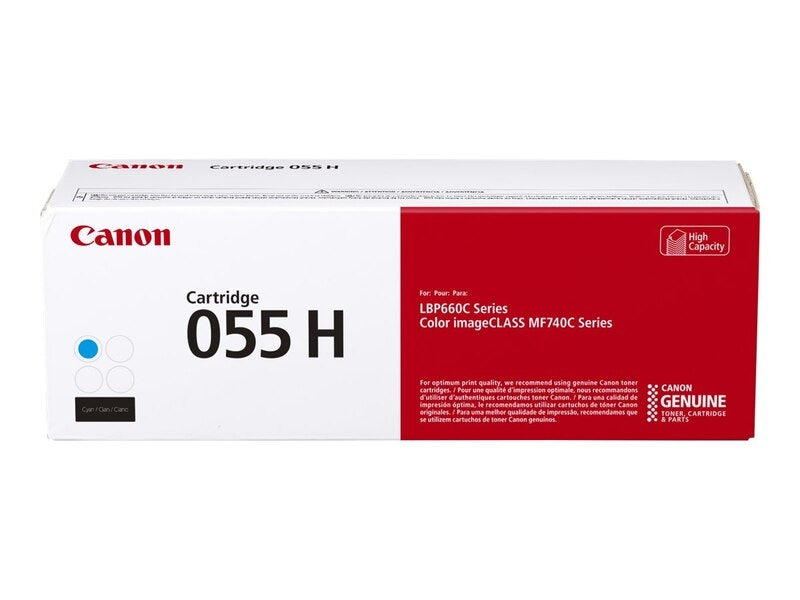 Canon 3019C001AA CRG 055H High Yield Toner Cartridge, 5900 Pages, Cyan