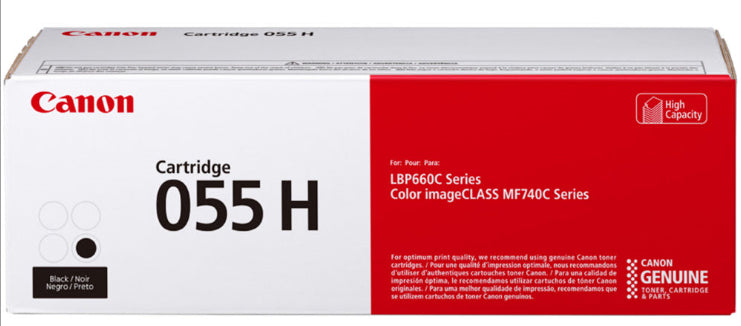 Canon 3020C001AA CRG 055H High Yield Toner Cartridge, 7600 Pages, Black