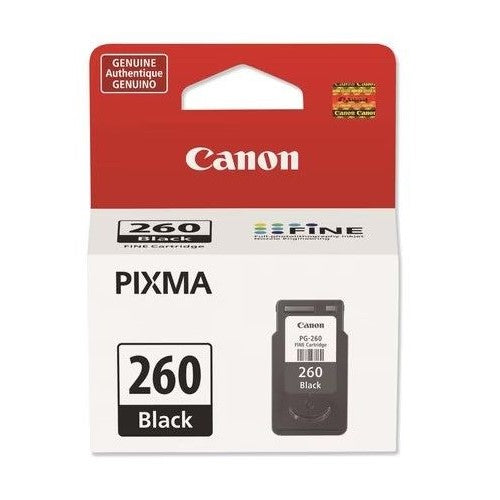 Canon 3707C001 PG-260 OEM Ink Cartridge, 7.5mL Pages, Black
