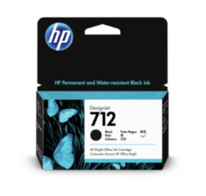 HP 712 3ED70A OEM Ink Cartridge, 38 ml Pages, Black