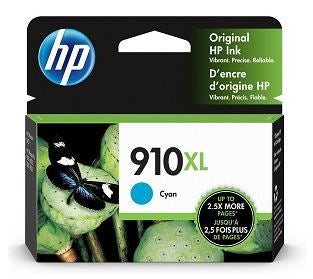 HP 910XL 3YL62AN OEM Ink Cartridge, 825 Pages, Cyan