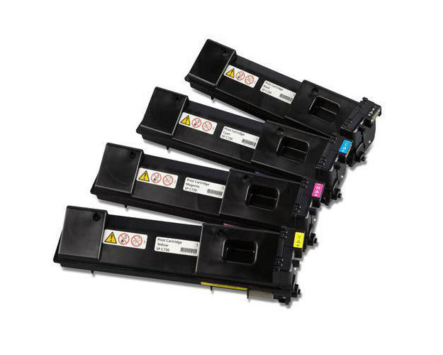 Lanier SPC730DN OEM Toner Set, B/C/M/Y