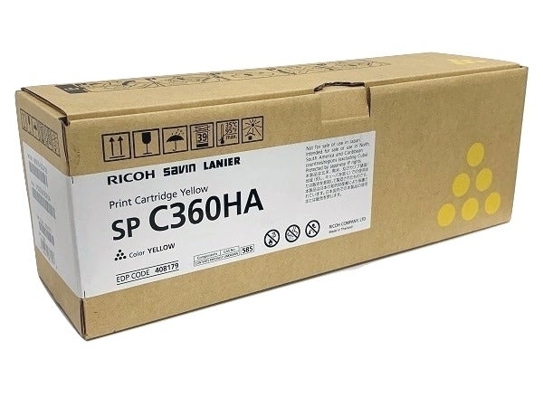 Ricoh 408179 SP C360HA High-Yield Print Cartridge, 5K Pages, Yellow