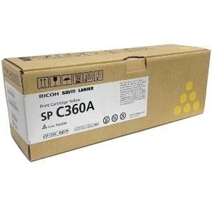 Ricoh 408183 SP C360A OEM Toner Cartridge, 1.5K Pages, Yellow