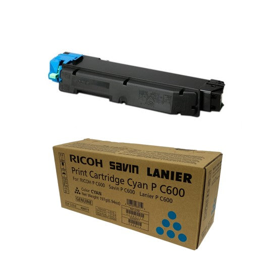 Ricoh 408311 OEM Toner Cartridge, 12k pages, Cyan