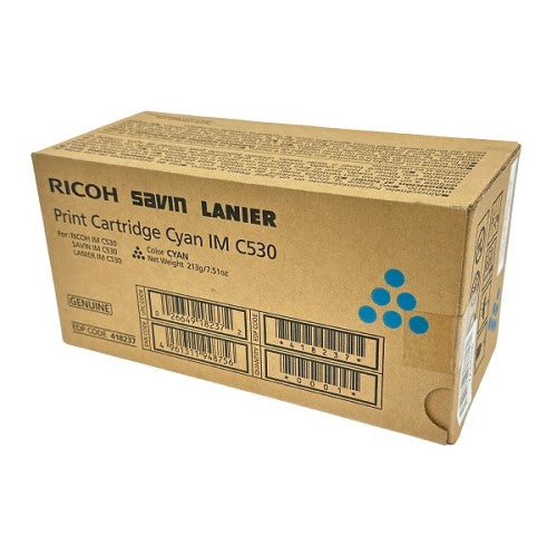 Ricoh 418237 OEM Toner Cartridge, 18K Pages, Cyan