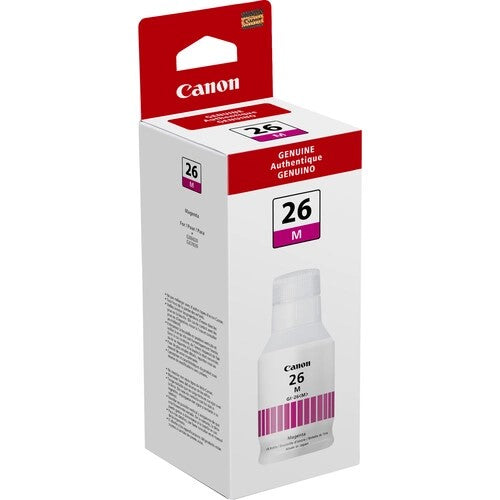 Canon 4422C001 GI-26 OEM HY Ink Bottle, 14k Pages, Pigment Magenta