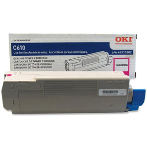 Okidata 44315302 OEM Toner Cartridge, 6K pages, Magenta