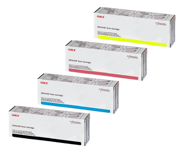 Okidata 45396212 OEM Toner Set, B/C/M/Y