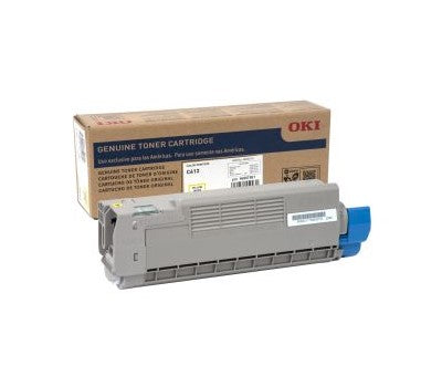 Okidata 46507501 OEM Toner Cartridge, 6K Pages, Yellow