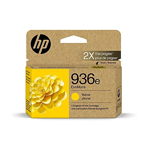 HP 936e EvoMore 4S6V5LN OEM Ink Cartridge, 1.65K Pages, Yellow