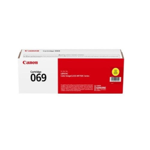 Canon CRG 069 5091C001 OEM Toner Cartridge, 1.9K Pages, Yellow