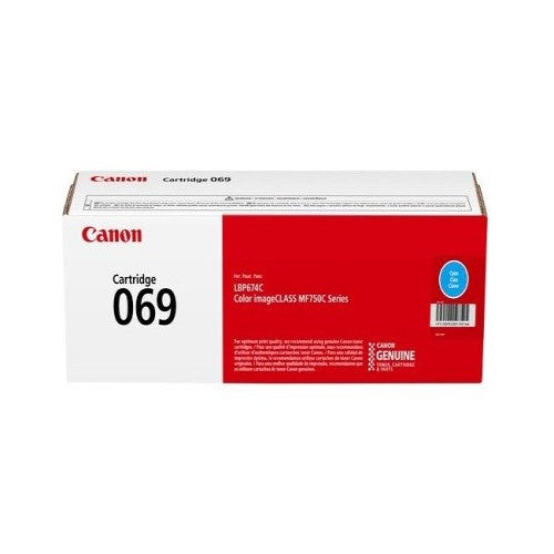 Canon CRG 069 5093C001 OEM Toner Cartridge, 1.9K Pages, Cyan