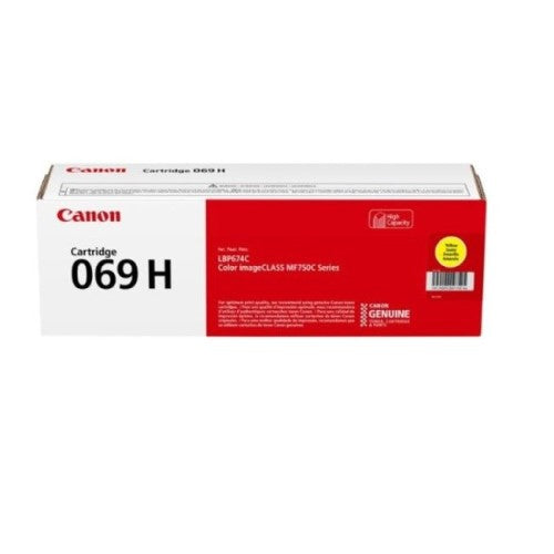 Canon CRG 069H 5095C001 OEM HY Toner Cartridge, 5.5K Pages, Yellow
