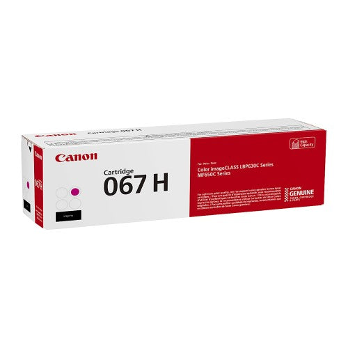 Canon CRG 067H 5104C001AA OEM HY Toner Cartridge, 2.35K Pages, Magenta