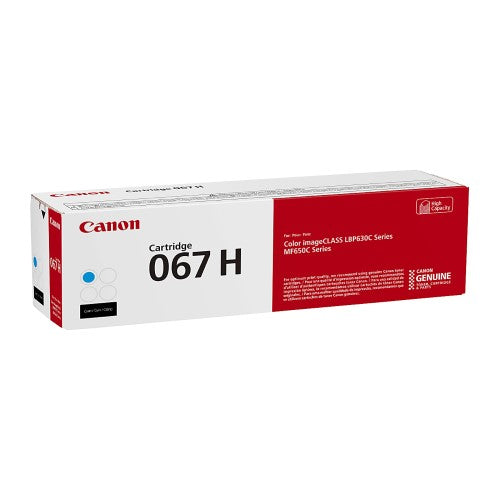 Canon CRG 067H 5105C001AA OEM HY Toner Cartridge, 2.35K Pages, Cyan