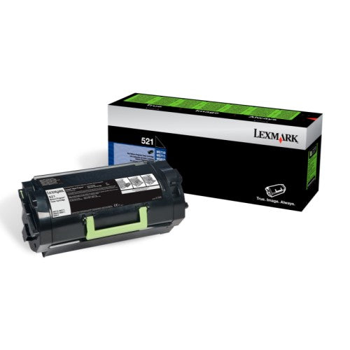 Lexmark 52D1000 #521 OEM Toner Cartridge, 6K pages, Black